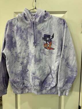 Brand Assholes Live Forever High Till I Die Purple Tie Dye Hoodie